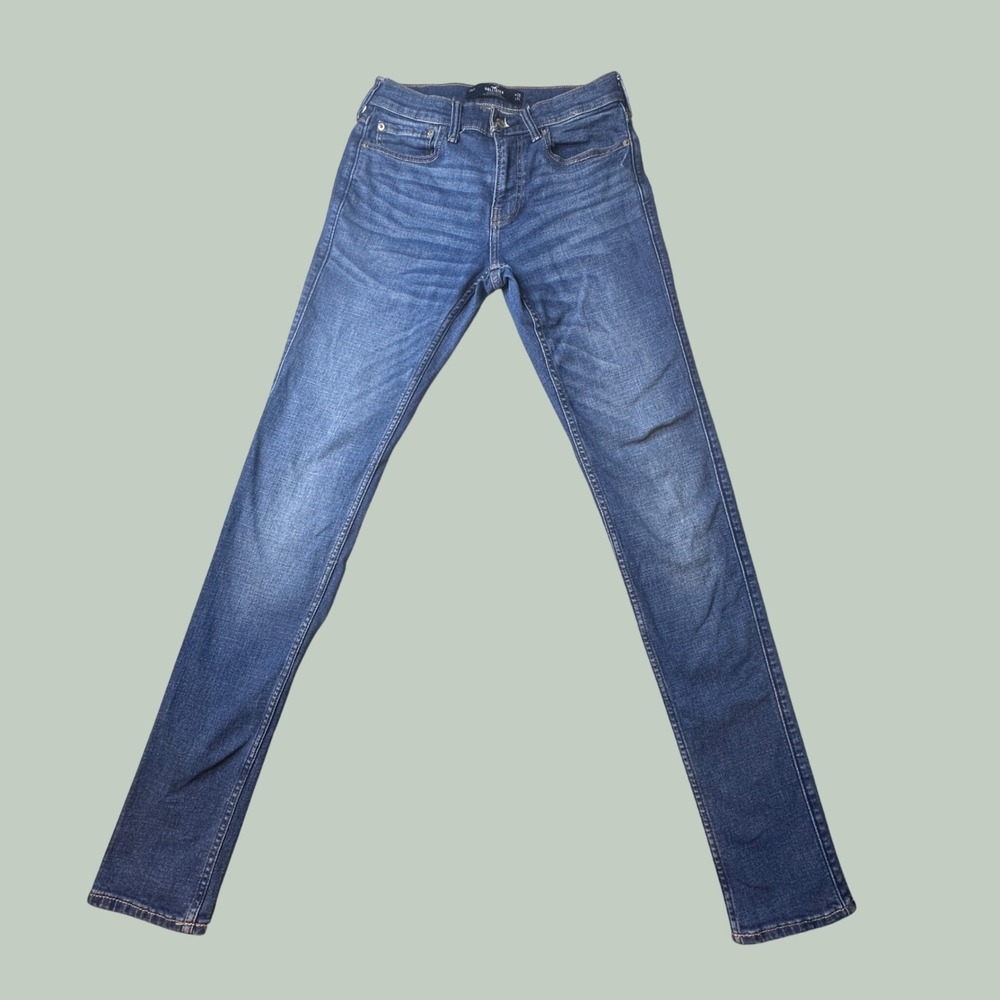 Hollister Jeans Mens 29x32 Stacked Skinny Blue Advanced Stretch Denim Everyday